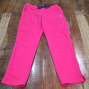 Figs Bright Pink Tech Pants Size M/T